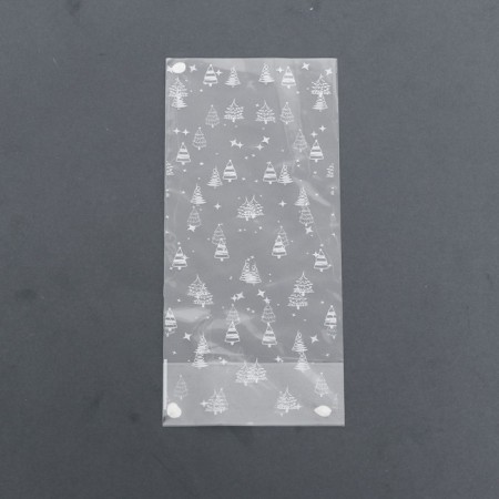Package Packing BOPP, with a bottom fold, "Christmas trees" 9*19 cm-2