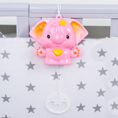 Musical Suspension "Elephant", clockwork, on a crib, stroller, color mix, crumb I-6