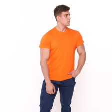 T -shirt male plain, orange color, size 56