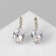 Earrings with high rhinestones oval, color mix
