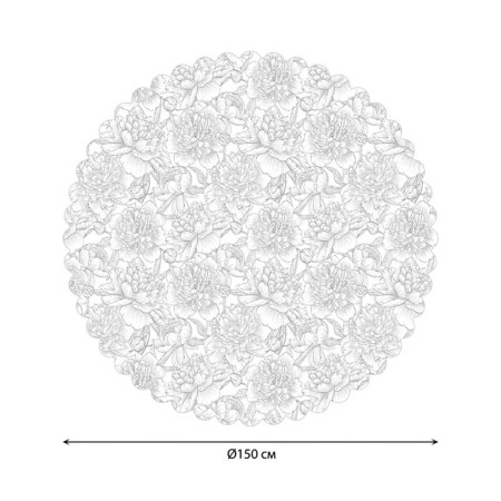 The tablecloth "The Snow World", the Round, Saten, D = 150 cm-1