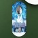 Spoon souvenir on the postcard of "Happy Christmas", 3 x 14 cm