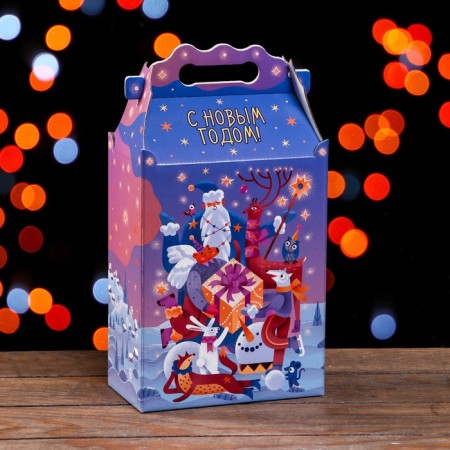 Gift box "Fantasy" in purple 17.8 x 10 x 32.5 cm