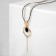 Pendant "chain" totem, a ring with a needle, the color is black in gold, 70cm