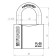 Castle of hinged Fuaro PL-3063, 63 mm, 3 English keys