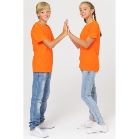 T -shirt for a boy, height 104 cm, orange color-1