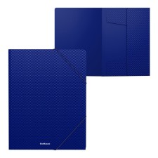 A4 elastic band for A4 notebooks, Erichkrause Diamond Total Blue, up to 300 sheets, blue