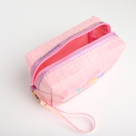 Lightning cosmetic bag, pink color-3