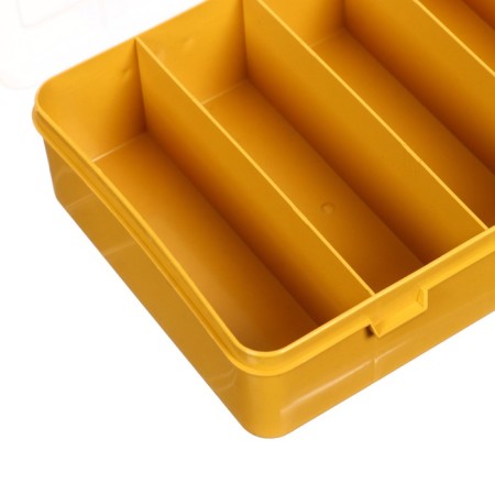 Box for trifles K-12, plastics, 19 x 12.5 x 4.7 cm, yellow-2