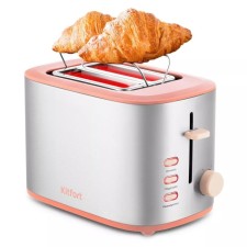 Toster KitFort KT-6216, 980 W, 7 fry modes, 2 toasts, metallic/orange