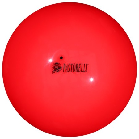 The ball for rhythmic gymnastics Pastorelli New Generation Fig, D = 18 cm, Coral color
