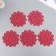 The workpiece of Foamiran "Flower Curly" 10x9.5 cm set 5 pcs. Ribbed burgundy