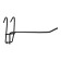The hook on the grid is single, d = 3 mm, l = 10 cm, the color is black