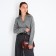 Bag Women's Tout with zipper, burgundy color