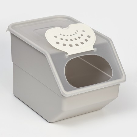 Container for vegetables of the share, 11.2 l, 32.3 × 22 × 21.7 cm, beige color