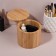 Organizer for storage "Bamboo", with a lid, sliding, D - 12 × 10.5 cm, brown color