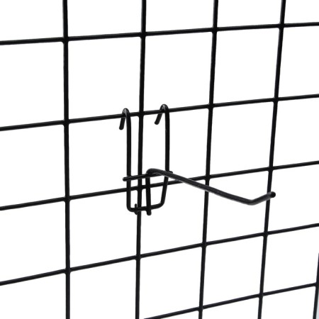 The hook on the grid is single. Black color, d = 3 mm, l = 15 cm-2