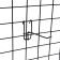 The hook on the grid is single. Black color, d = 3 mm, l = 15 cm