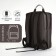 City backpack on a zipper, 2 pockets, with USB, brown color