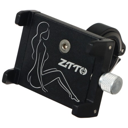 Phone holder on the steering wheel, aluminum, black color