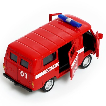 Metal machine "UAZ 3962. Fire Service", inertia, 1:43-3