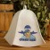 Hat for the bath "Glory to the Airborne Forces" with a print, white