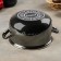 Metallic pan, 4 l, glass cover, induction, black color