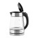 Electric kettle Galaxy Line GL 0561, glass, 1.7 l, 2200 watts, silver-black