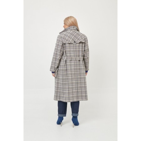 Female coat, size 56, blue color-4