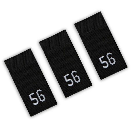 Textile strip “56”, 4.6 x 1.1 cm, black color-1
