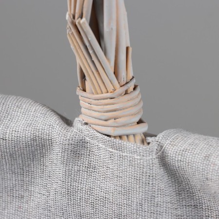 Basket, 38 x 38 x 16/30 cm, vine, fabric-3