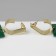 Earrings Assorted Azelia Square, green color in gold