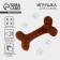 A toy for dogs with a bone of bone, brown