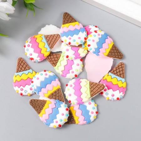 Decor for creativity Rubber "Cream Horn" Set 15 pcs MIX 3.3x2.2 cm-1