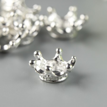 Decor "Crown", silver color-1