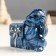 Souvenir Ceramics stand for d/toothpicks "Dracos with gifts" blue-gold 4x6.5x7 cm