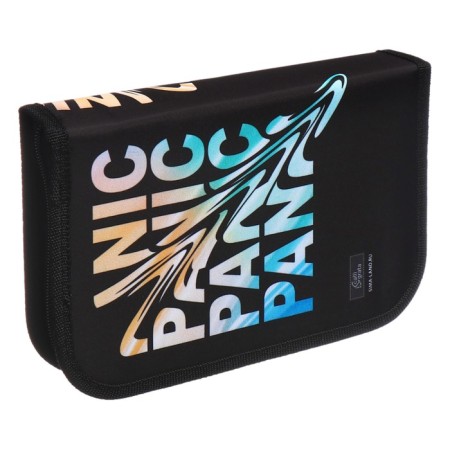 Penal 1 section 140 x 210 x 40 mm, folding pocket and cosmetic bag, fabric, calligrata topontent "Call Panic"-2