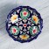 Candy of Rishtan ceramics "Flowers", 13 cm, blue