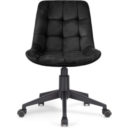 Computer chair Kelmi 1 plastic/velor, black/black 51x61x78 cm-1