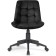 Computer chair Kelmi 1 plastic/velor, black/black 51x61x78 cm