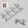 Clamps for nail extension, 3.8 cm, 10 pcs, silver color