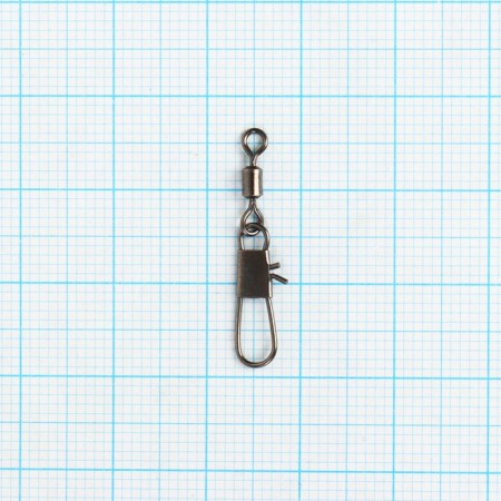 Вертлюг с застежкой Волжанка Rolling Swivel With Interlock Snap № 8х1, тест 9 кг, 10 шт-1