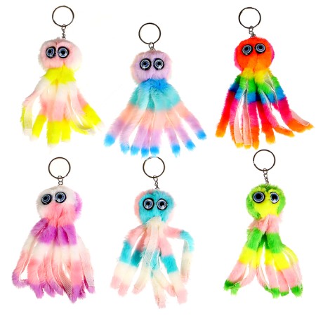 Soft toy "Osminog", on a key fob, 11 cm, Mix colors-4