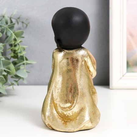 Souvenir Polystone "Little Buddha in Gold. Mistles" MIX 8x7.7x16.5 cm-3