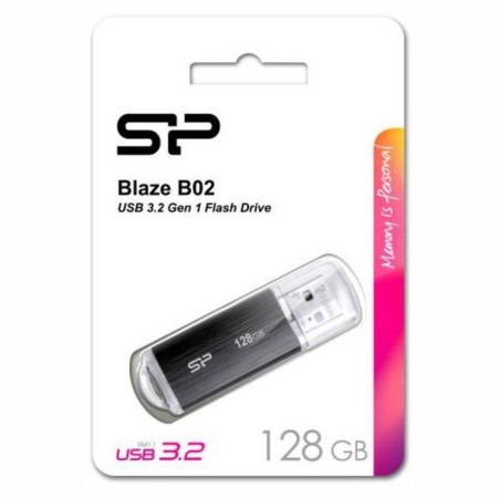 USB flash drive_128 Gb Silicon Power Blaze B02 Black USB 3.0 / SP128GBUF3B02V1K