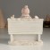Polystone souvenir "Girl with a gift and dog on the bench" 13x8x14 cm