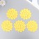 The workpiece of Foamiran "Flower Curly" 10x9.5 cm set 5 pcs. Ribbed yellow