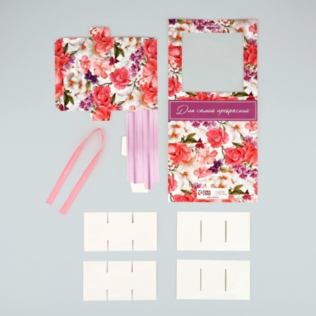 Box for 9 sweets with the cells "the most beautiful" 14.5 x 13.5 x 3.5 cm-5