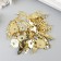 Castle Metal for casket gold set 10 pcs 2x3 cm