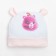 Baby hat, white color/print mix, size 46